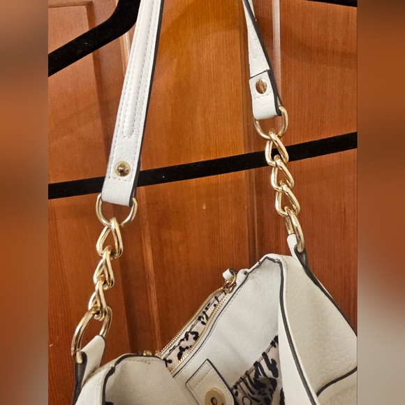 Jessica Simpson Y2K White and Gold Studded Women's Bag - Picture 3 of 6